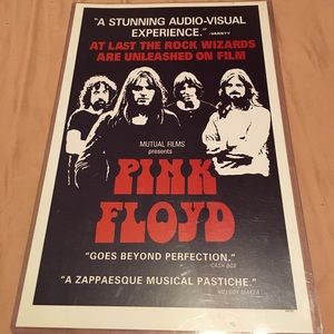 Vintage Pink Floyd poster in plastic cover